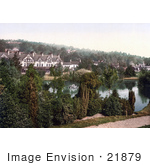 #21879 Historical Stock Photography Of Ponds And Gardens At The Grange Hotel In Grange-Over-Sands Cumbria England