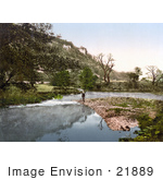 #21889 Historical Stock Photography Of The Doctor Rocks In Monsal Dale Derbyshire England