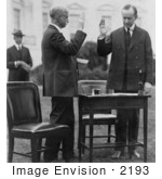 #2193 President Coolidge Preparing Ballot