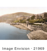#21969 Stock Photography Of Dressing Cabins On The Beach In Front Of Hotels In Ramsey Isle Of Man England