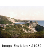#21985 Stock Photography Of Lulworth Cove On The Coast In Lulworth Dorset England