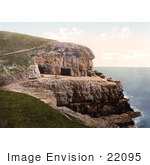 #22095 Stock Photography Of The Coastal Tilly Whim Caves In Durlston Swanage Dorset England Uk