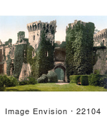 #22104 Stock Photography Of The Main Gatehouse To The Castell Rhaglan Raglan Castle In Monmouthshire Wales England Uk