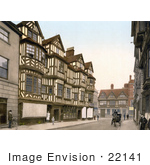 #22141 Historical Stock Photography Of Tudor Buildings Ireland’S Mansion In Shrewsbury Shropshire England Uk