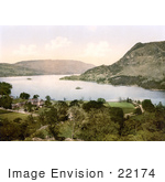 #22174 Historical Stock Photography Of A Hotel On Ullswater Lake In Patterdale Lake District England Uk