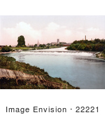 #22221 Historical Stock Photography Of The Diglis Weir On The Severn River In Worcester Worcestershire West Midlands England