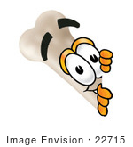 #22715 Clip Art Graphic Of A Bone Cartoon Character Peeking Around A Corner