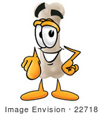 #22718 Clip Art Graphic Of A Bone Cartoon Character Pointing At The Viewer