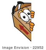 #22952 Clip Art Graphic Of A Cardboard Shipping Box Cartoon Character Peeking Around A Corner