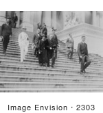 #2303 President And Mrs Coolidge Leaving The Capitol