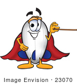 #23070 Clip Art Graphic Of A Dirigible Blimp Airship Cartoon Character Holding A Pointer Stick