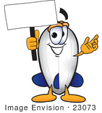 #23073 Clip Art Graphic Of A Dirigible Blimp Airship Cartoon Character Holding A Blank Sign
