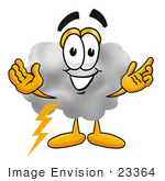 #23364 Clip Art Graphic Of A Puffy White Cumulus Cloud Cartoon Character With Welcoming Open Arms