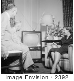 #2392 Dwight And Mamie Eisenhower Watching A Television