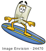 #24470 Clip Art Graphic Of A White Electrical Light Switch Cartoon Character Surfing On A Blue And Yellow Surfboard