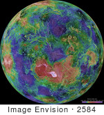 #2584 Venus Centered At The North Pole