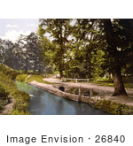 #26840 Stock Photography Of A Gated Dirt Road Along The River Lemon In Bradley Woods Newton Abbott Wiltshire England