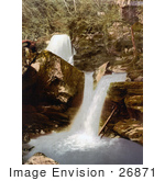 #26871 Stock Photography Of The Upper Falls Waterfalls In Glen Lyn Gorge In Lynton And Lynmouth Devon England Uk