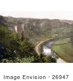 #26947 Stock Photography Of The Railroad Along The River Wye In Symonds Yat In The Forest Of Dean England