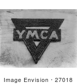 #27018 Stock Photography Of A Living Pattern Made Of A Crowd Of People Forming The YMCA Emblem At Camp Wheeler Gergia In 1917 Or 1918