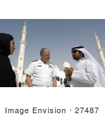 #27487 Stock Photo Of Chief Of Naval Operations Admiral Gary Roughead Speaking With Locals During A Tour Of The Sheika Zayed Grand Mosque In Abu Dhabi United Arab Emirates April 16th 2008