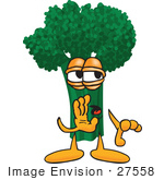 #27558 Clip Art Graphic Of A Broccoli Mascot Character Whispering While Gossiping Or Telling Secrets