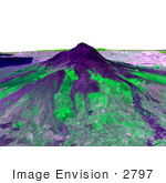 #2797 Perspective View Mt Etna Italy