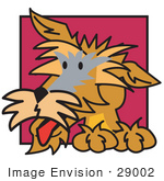 #29002 Royalty-Free Cartoon Clip Art Of A Cute Brown Terrier Dog
