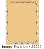 #29222 Royalty-Free Cartoon Clip Art Of A Background With A Border Of Dog Bones