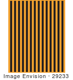 #29233 Royalty-Free Cartoon Clip Art Of An Orange Background With Vertical Black Stripes