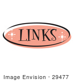 #29477 Royalty-Free Cartoon Clip Art Of A Pink Links Website Button That Could Link To A References Or Suggested Sites Page On A Site