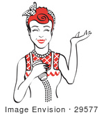 #29577 Royalty-Free Cartoon Clip Art Of A Happy Red Haired Woman Using A Salt Shaker While Cooking