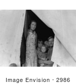 #2986 Family In Tent Fsa Camp