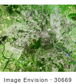 #30669 Stock Photo Of Delhi India As Seen From Space