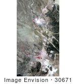#30671 Stock Photo Of The Phosphate Mines In Jordan As Seen From Space