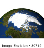 #30715 Stock Photo Of The Arctic Sea Ice Minimum For 1979 Showing The Ice Spanning Over The Sea