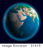#31415 3d Illustration Of Earth Globe