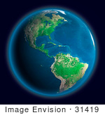 #31419 3d Illustration Of Earth Globe