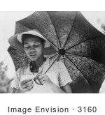 #3160 African American Woman With Umbrella by JVPD