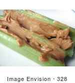 #328 Photo Of Peanut Butter On Celery Sticks