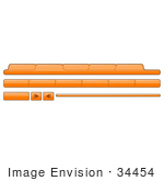 #34454 Clip Art Graphic Of Orange Web Design Tabs And Elements