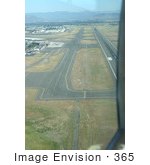 #365 Photograph Of An Airport Runway From Above