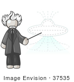 #37535 Clip Art Graphic Of A White Guy Character As Albert Einstein