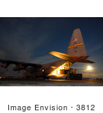 #3812 Loading Hay Into C-130 Hercules