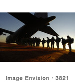 #3821 Paratroopers Boarding C-130 Hercules