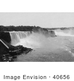 #40656 Stock Photo Of Niagara Falls As Seen From Steel Arch Bridge
