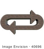 #40696 Clip Art Graphic Of Brown Brick Arrows Circling In An Oval In A Clockwise Motion