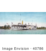 #40786 Stock Photo Of The Steamship New York Transporting Passengers Thousand Islands Ny