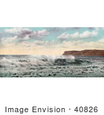 #40826 Stock Photo Of The Surf In The Bay Near The Peninsula At Point Loma San Diego California