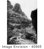 #40905 Stock Photo Of The Old Road Along Clear Creek Canyon In Colorado